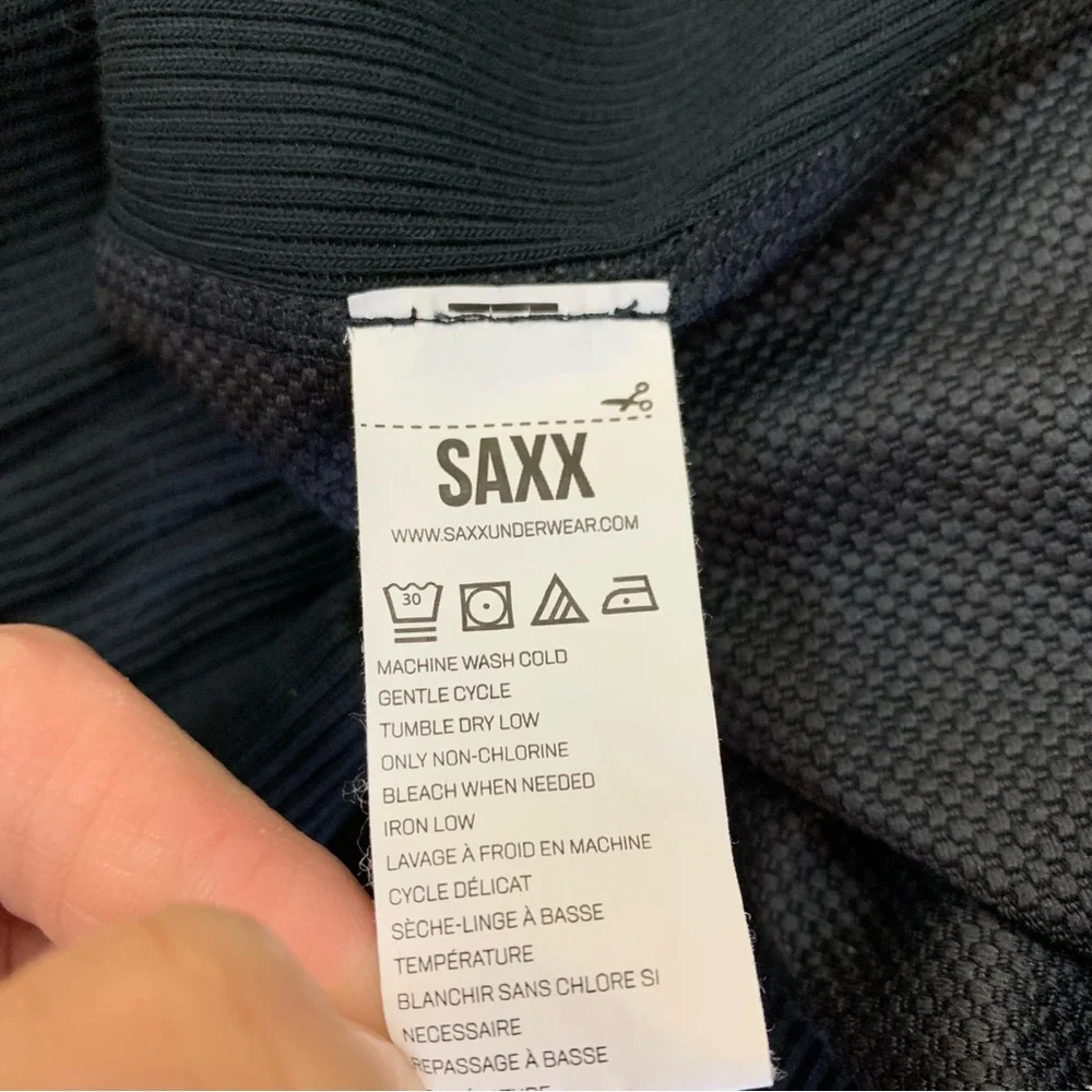 Saxx Down Time Full Zip Hoodie Black‎ Athleisure Lounge Streetwear XXL